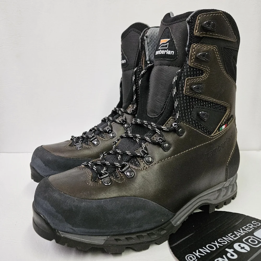 Zamberlan 1112 Cresta Alta GTX RR Hydrobloc Waxed Dark Brown Boot Men's Size 9